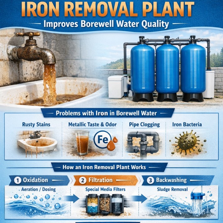 Blog on How an Iron Removal Plant Improves Borewell Water Quality - Srishti Polytech