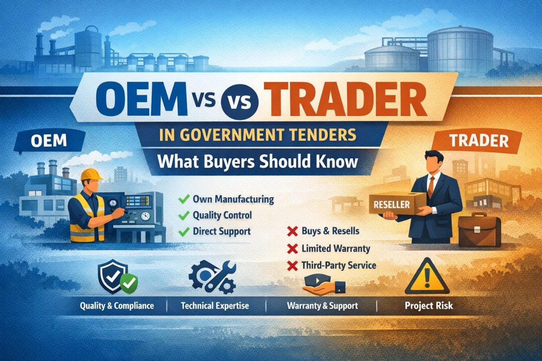 Blog on OEM vs Trader in Government Tenders | What Buyers Should Know - Srishti Polytech