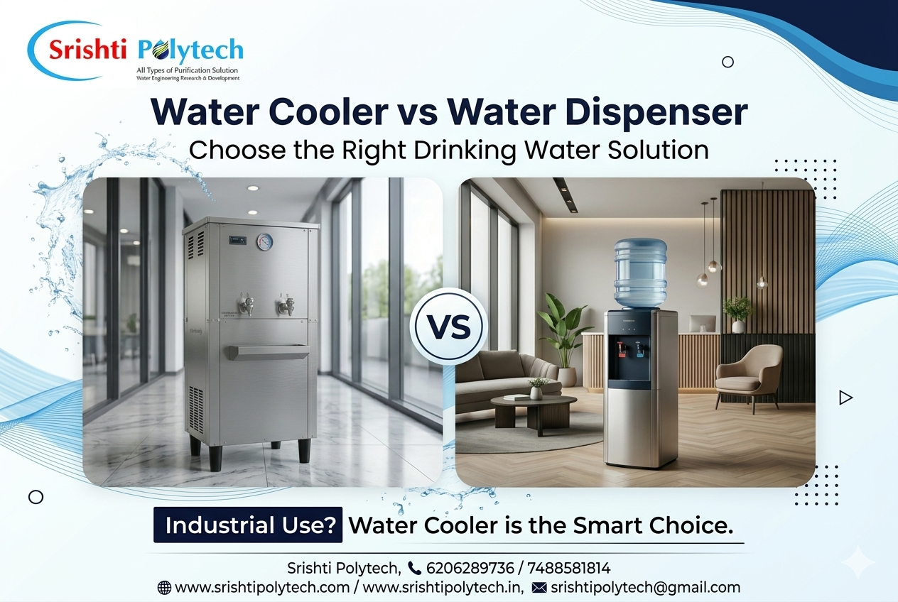 Water Cooler vs Water Dispenser: Which One is Better? | Industrial Water Treatment Blog - Srishti Polytech