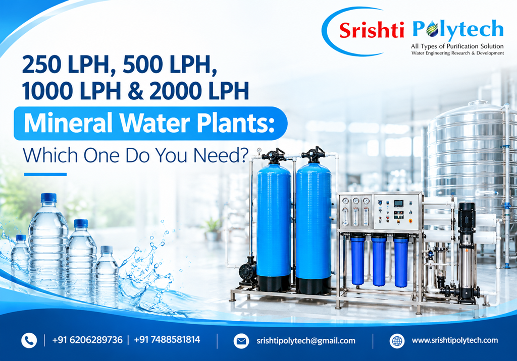 250 LPH, 500 LPH, 1000 LPH & 2000 LPH Mineral Water Plants: Which One Do You Need? | Industrial Water Treatment Blog - Srishti Polytech
