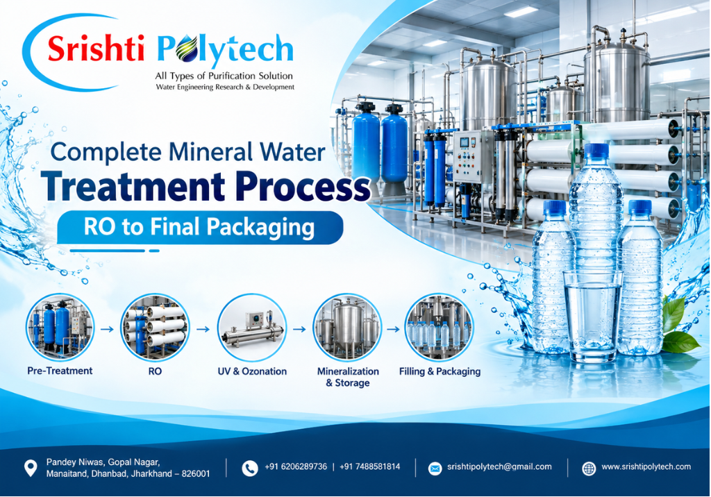 Complete Mineral Water Treatment Process: RO to Final Packaging | Industrial Water Treatment Blog - Srishti Polytech